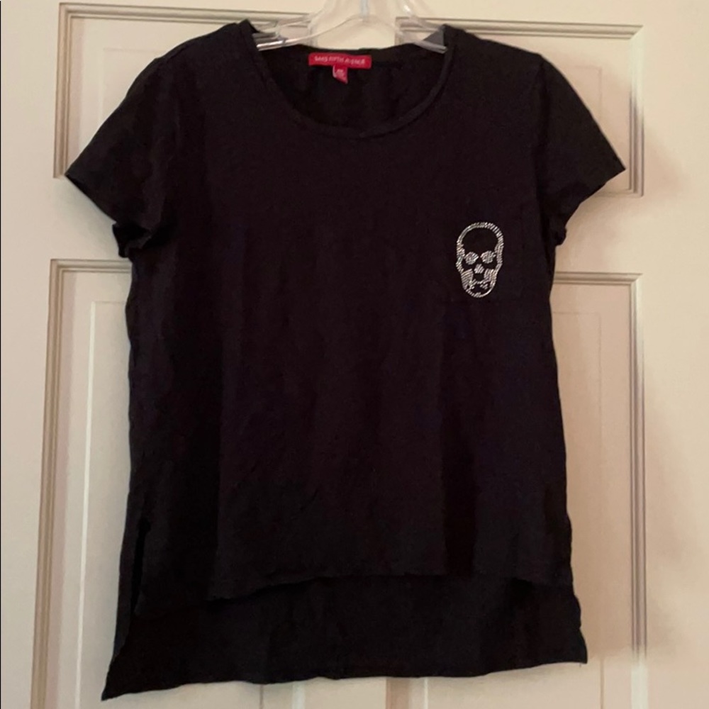 Saks Fifth Avenue Skull Tee- Size Medium
